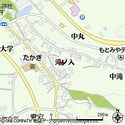 福島県本宮市高木（滝ノ入）周辺の地図