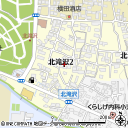 福島県会津若松市北滝沢周辺の地図