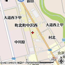 福島県会津若松市町北町中沢西61周辺の地図