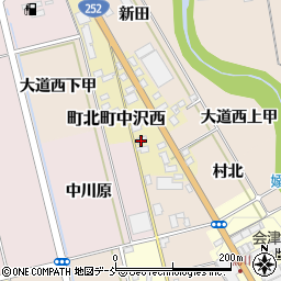 福島県会津若松市町北町中沢西56周辺の地図