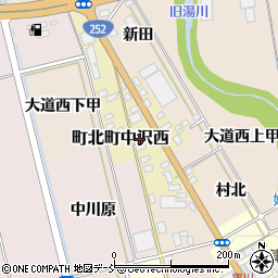 福島県会津若松市町北町中沢西54周辺の地図