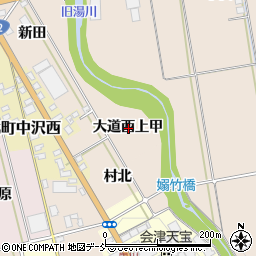 福島県会津若松市町北町大字中沢大道西上甲周辺の地図