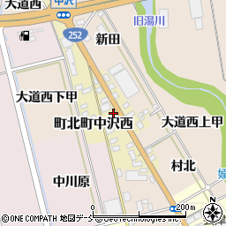 福島県会津若松市町北町中沢西52周辺の地図