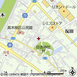福島県本宮市高木舟場周辺の地図