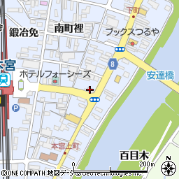 福島銀行本宮支店 ＡＴＭ周辺の地図