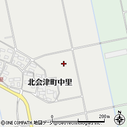 福島県会津若松市北会津町中里古川周辺の地図