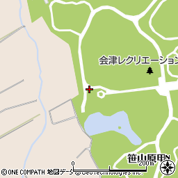 福島県会津若松市湊町大字赤井笹山原周辺の地図