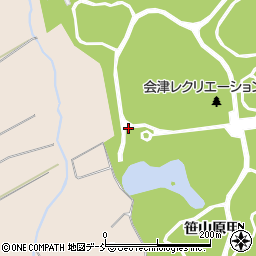 福島県会津若松市湊町大字赤井（笹山原）周辺の地図