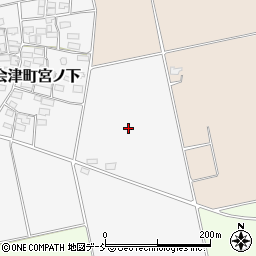 福島県会津若松市北会津町宮ノ下（京田）周辺の地図