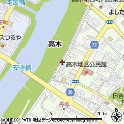 福島県本宮市高木高木周辺の地図