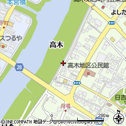 福島県本宮市高木（高木）周辺の地図