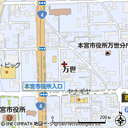 朝日新聞本宮専売店周辺の地図
