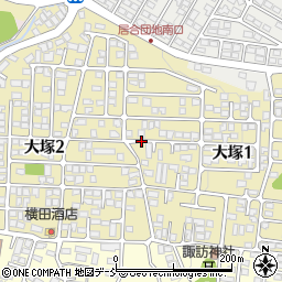 福島県会津若松市大塚周辺の地図