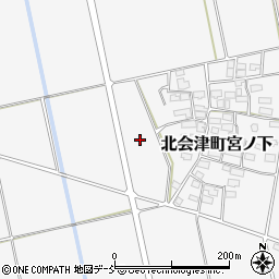 福島県会津若松市北会津町宮ノ下宮下周辺の地図