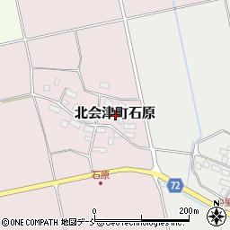 福島県会津若松市北会津町石原周辺の地図