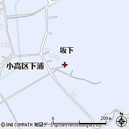 福島県南相馬市小高区下浦（坂下）周辺の地図