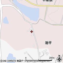 福島県本宮市長屋池平周辺の地図