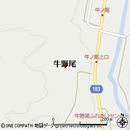 新潟県三条市牛野尾周辺の地図