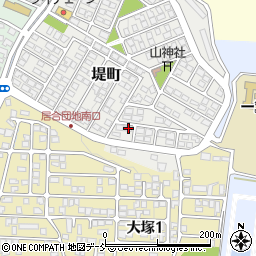 福島県会津若松市堤町周辺の地図