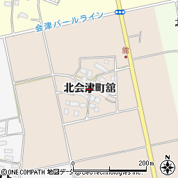 福島県会津若松市北会津町舘周辺の地図