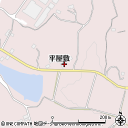 福島県本宮市長屋平屋敷周辺の地図