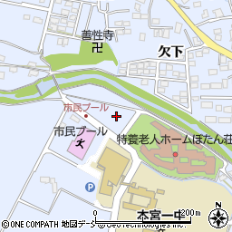福島県本宮市本宮上千束周辺の地図
