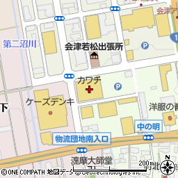 カワチ薬品会津アピオ店周辺の地図