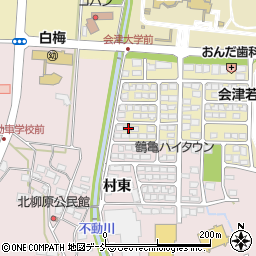 福島県会津若松市一箕町大字鶴賀上居合121-12周辺の地図