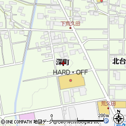 福島県会津若松市町北町大字始深町周辺の地図