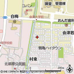 福島県会津若松市一箕町大字鶴賀上居合121-6周辺の地図