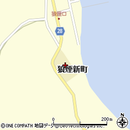 石川県珠洲市狼煙新町周辺の地図