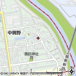 新潟県長岡市中興野43周辺の地図