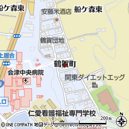 福島県会津若松市鶴賀町周辺の地図