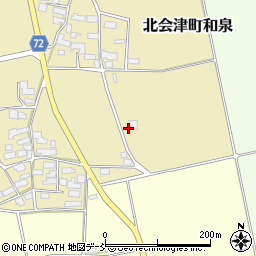 福島県会津若松市北会津町和泉上分周辺の地図
