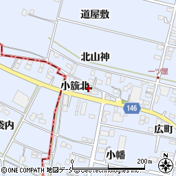 福島県本宮市本宮（小籏北）周辺の地図