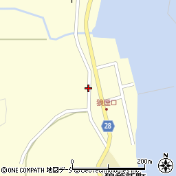 石川県珠洲市狼煙町（ヲ）周辺の地図