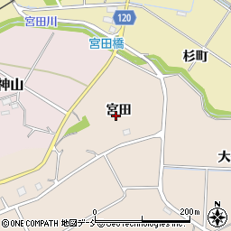 福島県南相馬市小高区上浦（宮田）周辺の地図