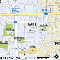 新潟県見附市新町1丁目12周辺の地図