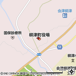柳津町役場　建設課建設班・上下水道班周辺の地図