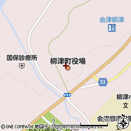 柳津町役場　議会事務局周辺の地図