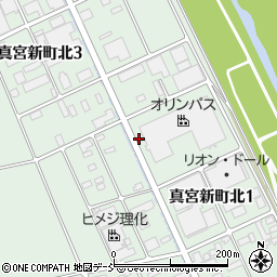 福島県会津若松市真宮新町北周辺の地図