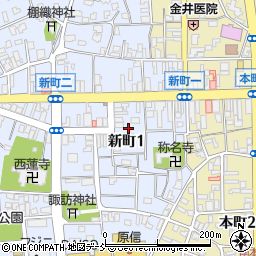 新潟県見附市新町1丁目9周辺の地図