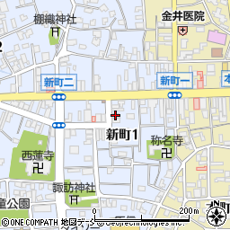新潟県見附市新町1丁目周辺の地図
