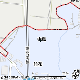福島県本宮市本宮中島周辺の地図
