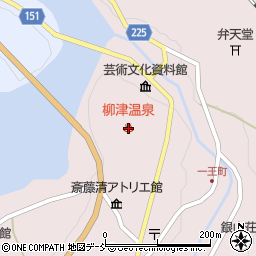 柳津温泉周辺の地図