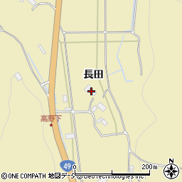 福島県会津若松市河東町八田長田周辺の地図
