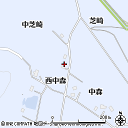 福島県大玉村（安達郡）玉井（中芝崎）周辺の地図