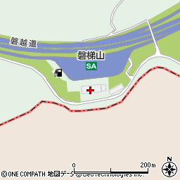 磐越自動車道　磐梯山ＳＡ下り周辺の地図