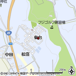 福島県会津若松市河東町金田東台周辺の地図