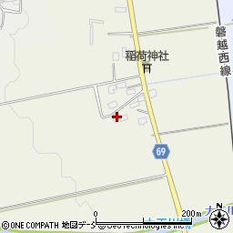 福島県会津若松市河東町倉橋柳林丁周辺の地図